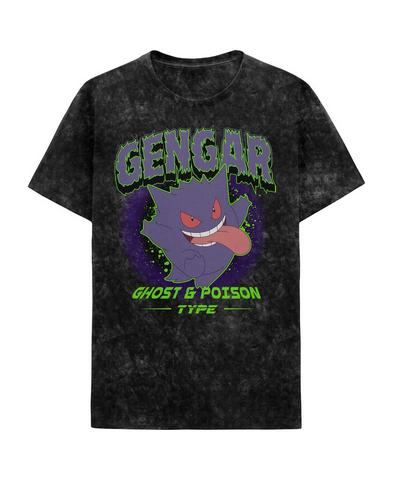 Pokemon Gengar Black Wash Unisex T-Shirt Exclusivité Games Zone